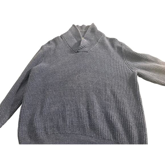 Original Vintage Weatherproof Sweater Mens LG Navy Blue Knit Turtleneck - Picture 7 of 10